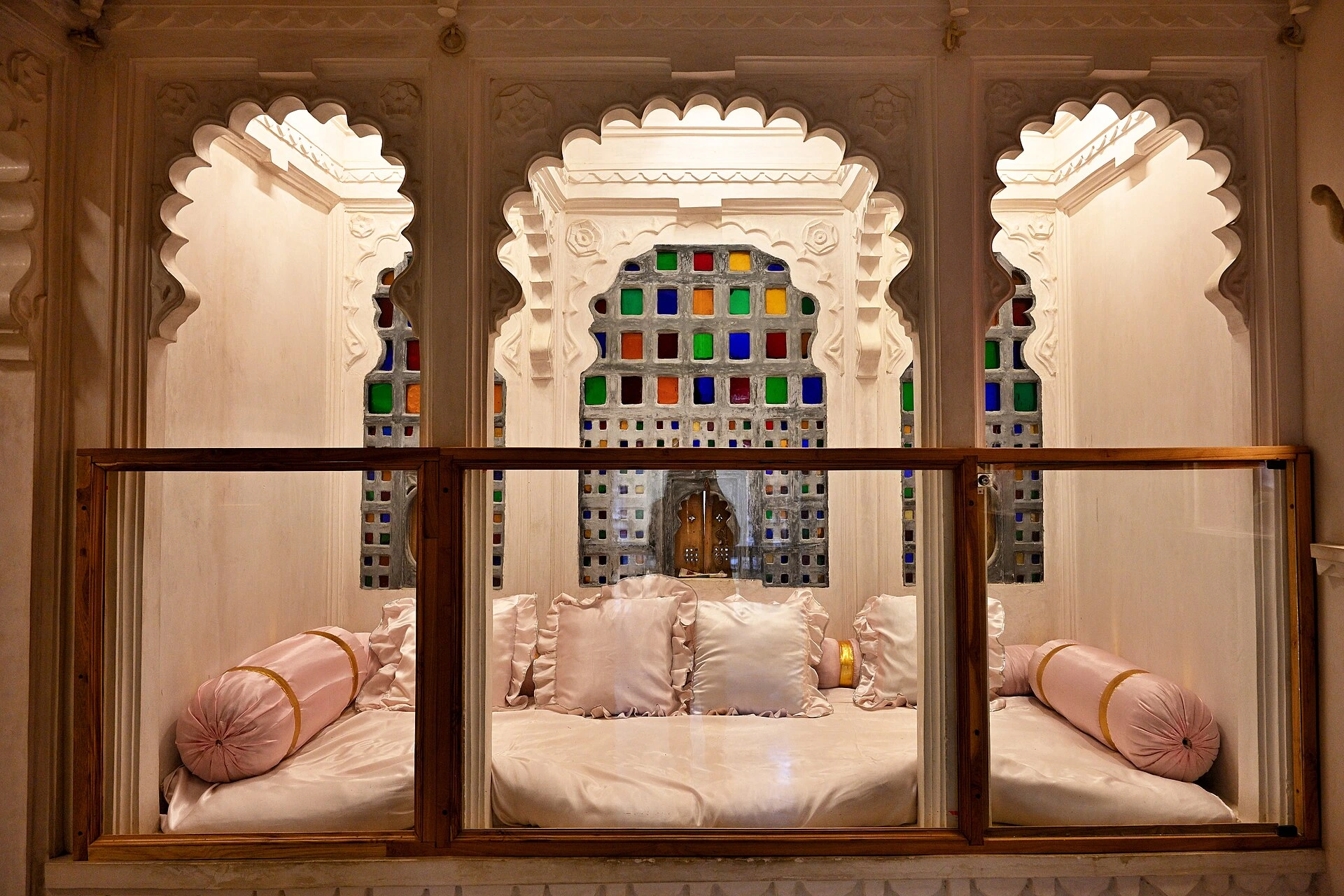 Historic interior of Bagore Ki Haveli Udaipur