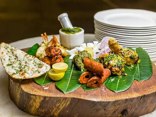 Food served at The Darikhana Restaurant Jag Mandir Udaipur