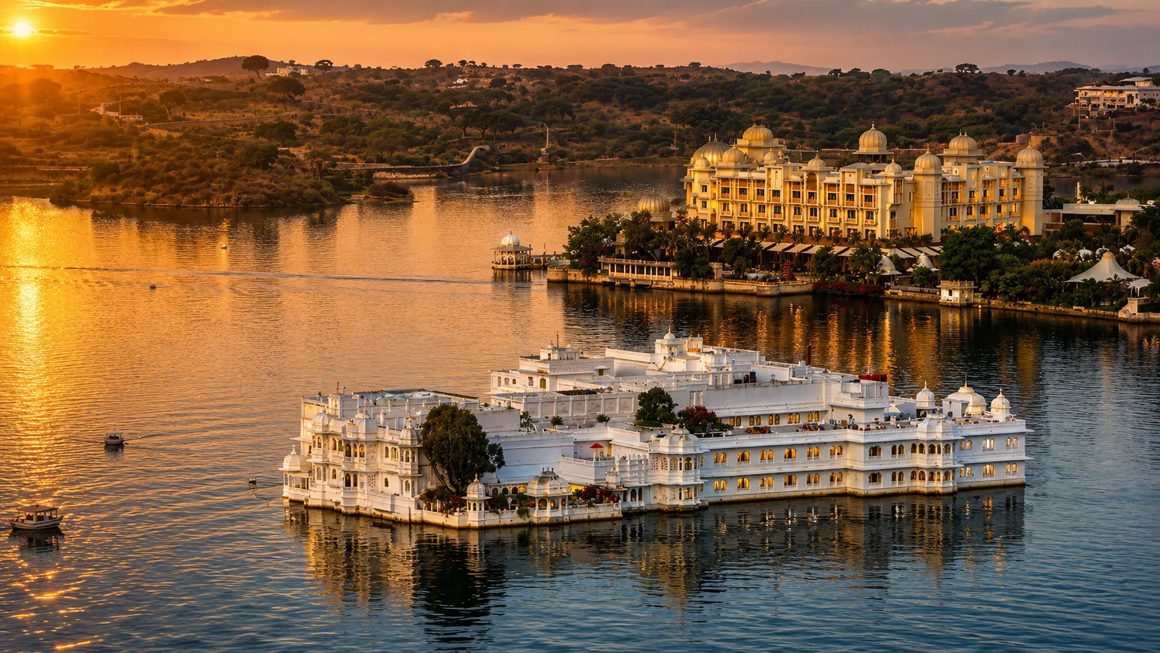 Lake Palace floating on Lake Pichola in Udaipur