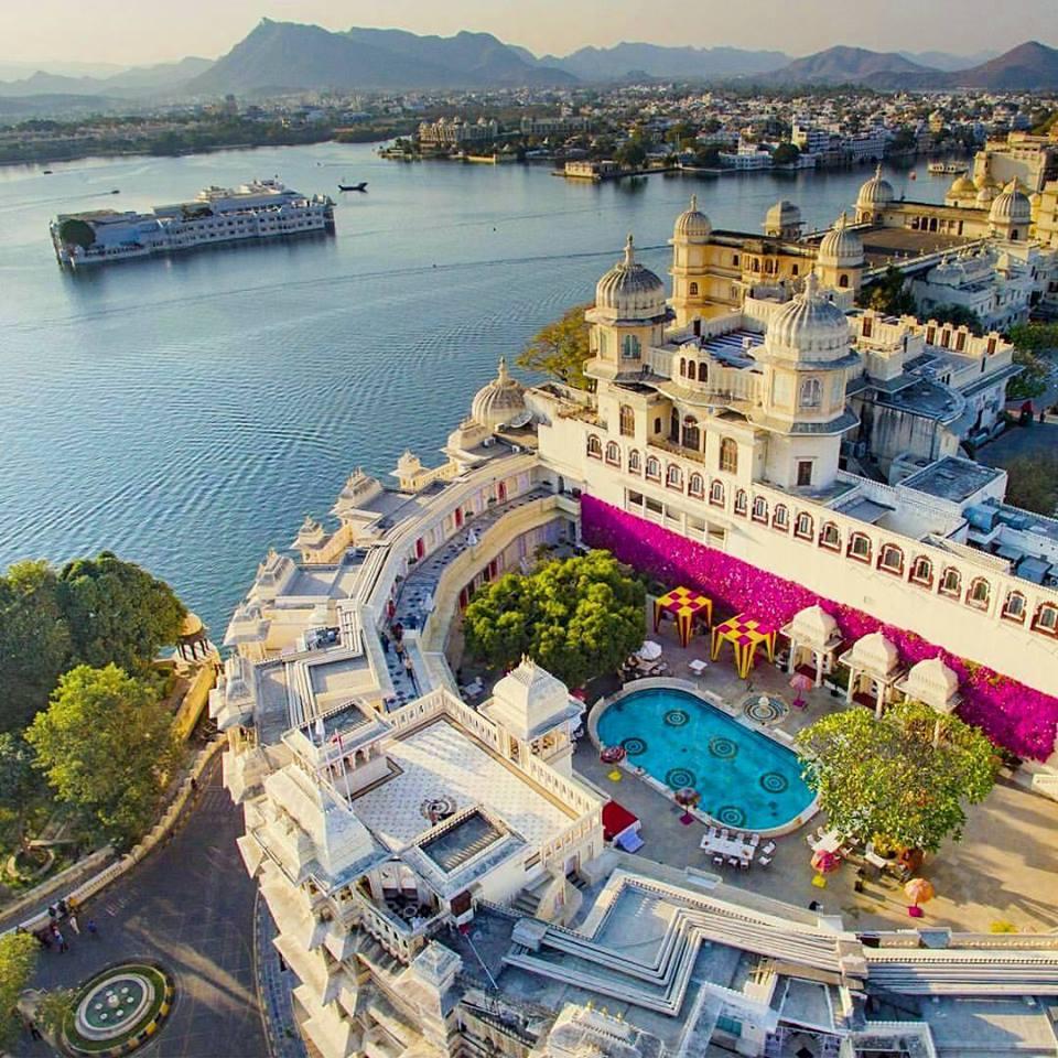 City Palace Udaipur complex map showing the wider royal palace area